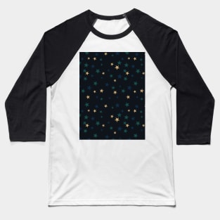 Sparking Stars - Art Deco - Minimalist Colorful Holidays Baseball T-Shirt